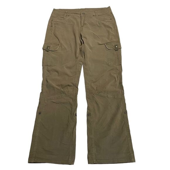 KUHL Green Vintage Patina Dye Convertible Outdoor‎ Hiking Capri/Pants size12 Reg - Picture 1 of 12